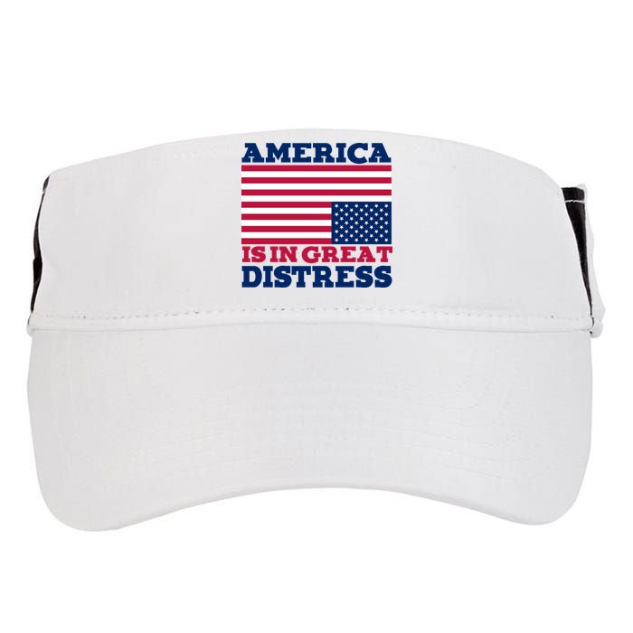 America Is In Great Distress Upside Down Flag Adult Drive Performance Visor