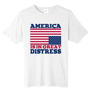 America Is In Great Distress Upside Down Flag Tall Fusion ChromaSoft Performance T-Shirt