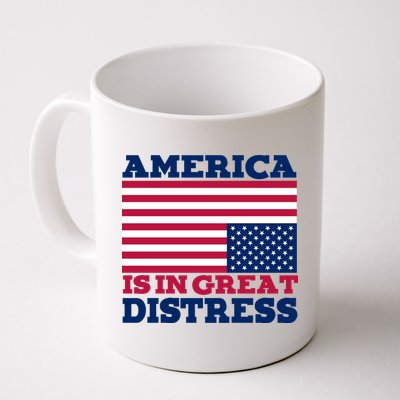 America Is In Great Distress Upside Down Flag Mug