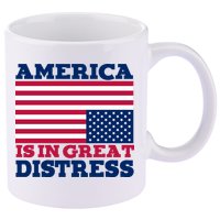 America Is In Great Distress Upside Down Flag 11oz C Handle Ceramic Mug