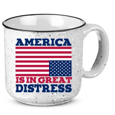 America Is In Great Distress Upside Down Flag 15oz Campfire Ceramic Mug