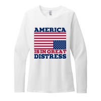 America Is In Great Distress Upside Down Flag Womens CVC Long Sleeve Shirt