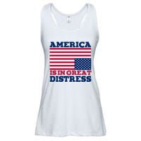 America Is In Great Distress Upside Down Flag Ladies Essential Flowy Tank