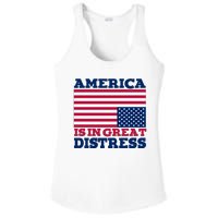 America Is In Great Distress Upside Down Flag Ladies PosiCharge Competitor Racerback Tank