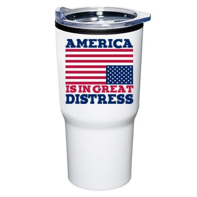 America Is In Great Distress Upside Down Flag Tumbler