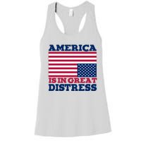 America Is In Great Distress Upside Down Flag Women's Racerback Tank