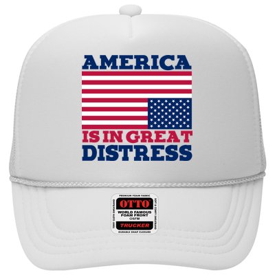America Is In Great Distress Upside Down Flag Trucker Hat