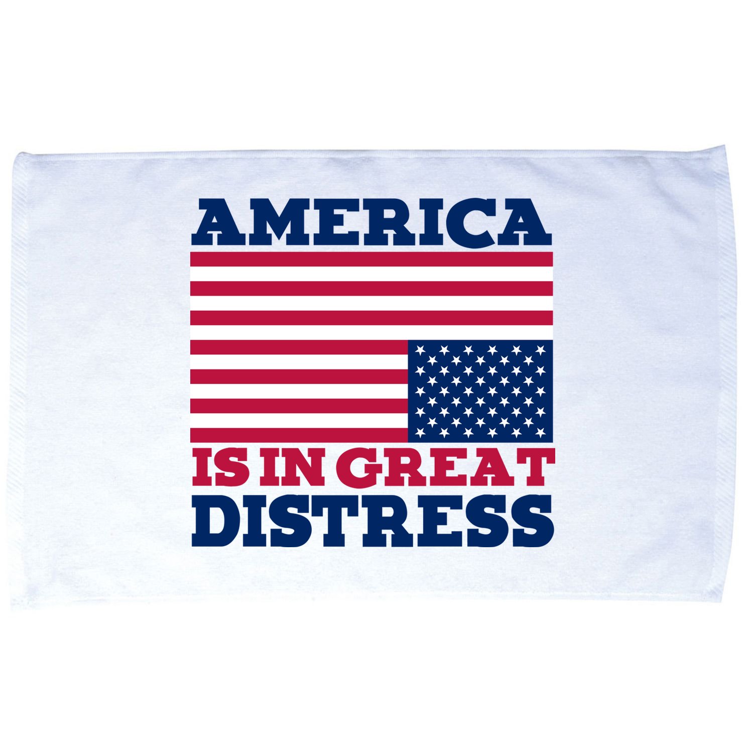 America Is In Great Distress Upside Down Flag Microfiber Hand Towel