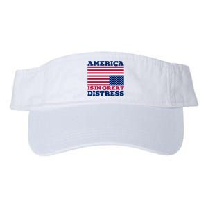 America Is In Great Distress Upside Down Flag Valucap Bio-Washed Visor