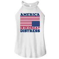 America Is In Great Distress Upside Down Flag Women's Perfect Tri Rocker Tank