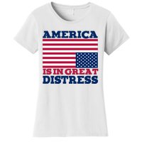 America Is In Great Distress Upside Down Flag Women's T-Shirt