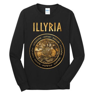 Ancient Illyria Illyrian Tribes Ancient Warrior Symbol Tall Long Sleeve T-Shirt
