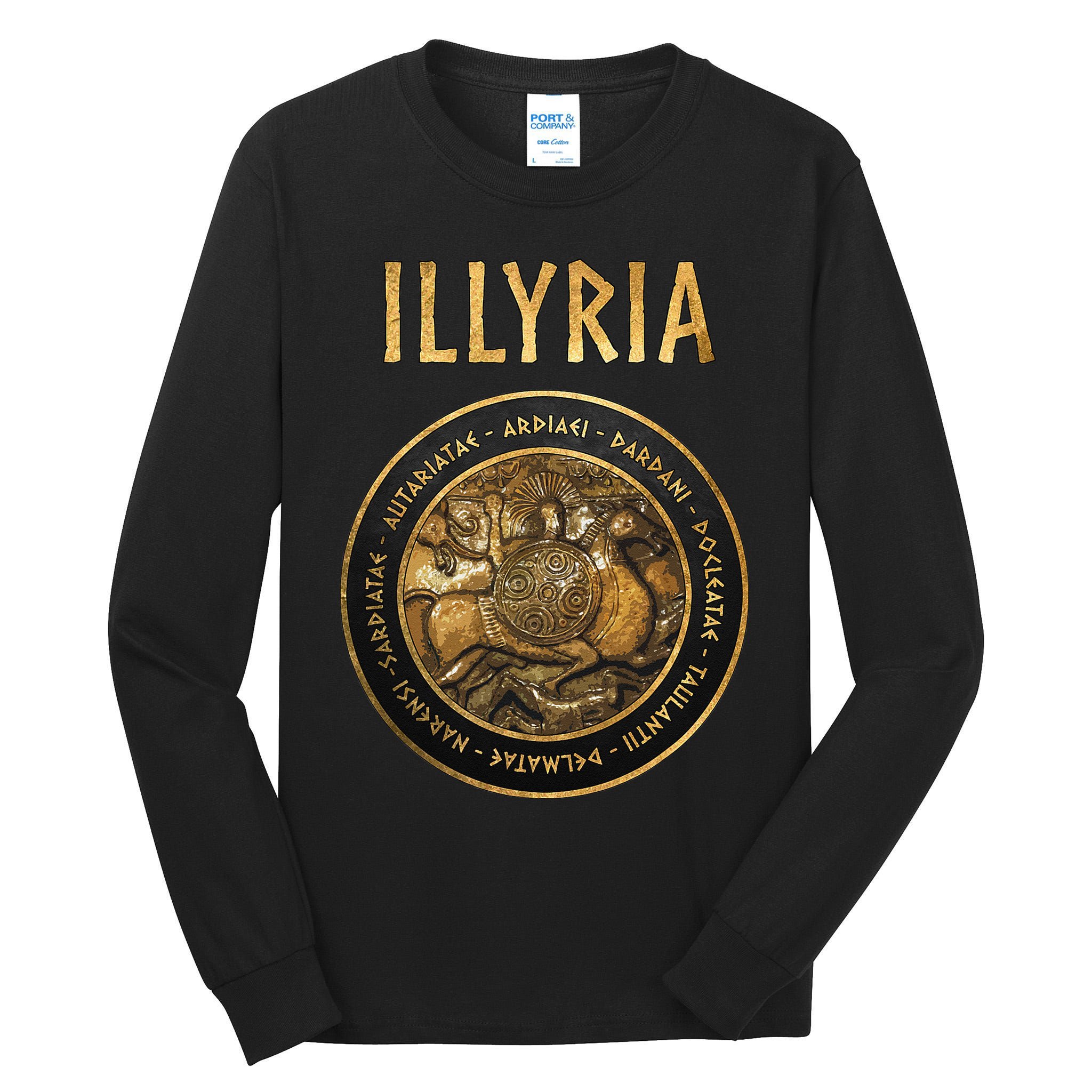 Ancient Illyria Illyrian Tribes Ancient Warrior Symbol Tall Long Sleeve T-Shirt
