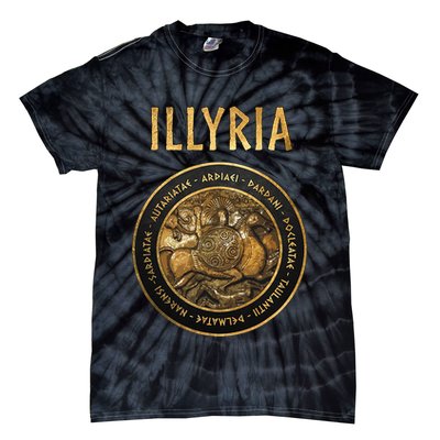 Ancient Illyria Illyrian Tribes Ancient Warrior Symbol Tie-Dye T-Shirt