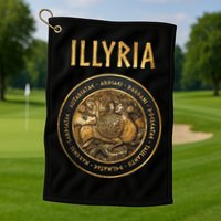 Ancient Illyria Illyrian Tribes Ancient Warrior Symbol Golf Towel