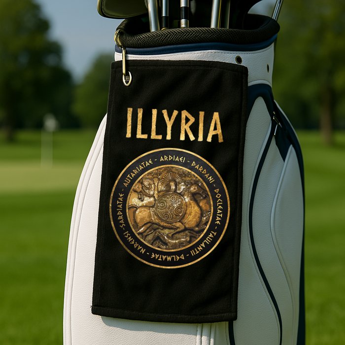Ancient Illyria Illyrian Tribes Ancient Warrior Symbol Golf Towel