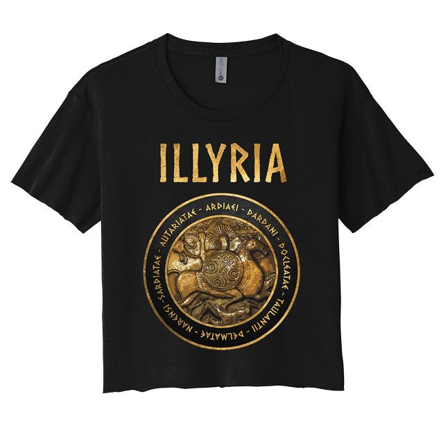 Ancient Illyria Illyrian Tribes Ancient Warrior Symbol Crop Top