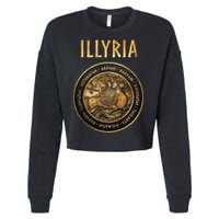 Ancient Illyria Illyrian Tribes Ancient Warrior Symbol Cropped Pullover Crew