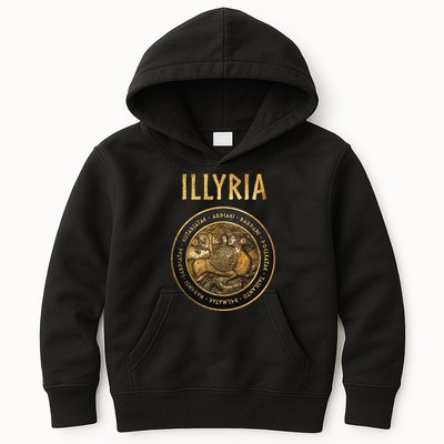 Ancient Illyria Illyrian Tribes Ancient Warrior Symbol Kids Hoodie