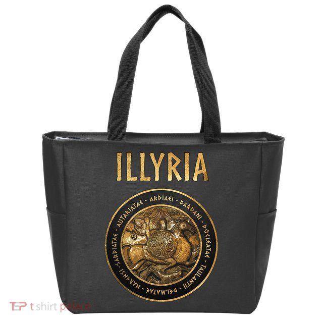 Ancient Illyria Illyrian Tribes Ancient Warrior Symbol Zip Tote Bag