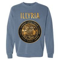 Ancient Illyria Illyrian Tribes Ancient Warrior Symbol Garment-Dyed Sweatshirt