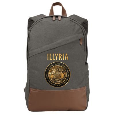 Ancient Illyria Illyrian Tribes Ancient Warrior Symbol Cotton Canvas Backpack