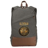 Ancient Illyria Illyrian Tribes Ancient Warrior Symbol Cotton Canvas Backpack