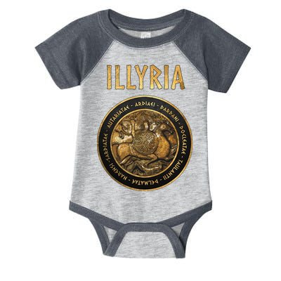 Ancient Illyria Illyrian Tribes Ancient Warrior Symbol Infant Baby Jersey Bodysuit