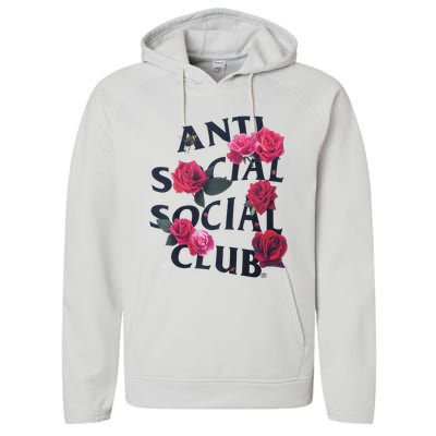 Antisocial Introvert I Hate People Antisocial Club Performance Fleece Hoodie