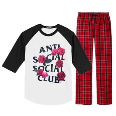 Antisocial Introvert I Hate People Antisocial Club Raglan Sleeve Pajama Set