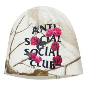 Antisocial Introvert I Hate People Antisocial Club Kati - Camo Knit Beanie