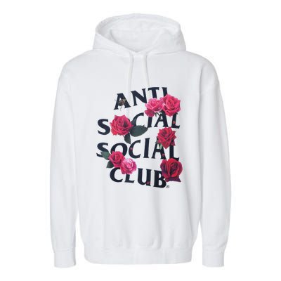 Antisocial Introvert I Hate People Antisocial Club Garment-Dyed Fleece Hoodie