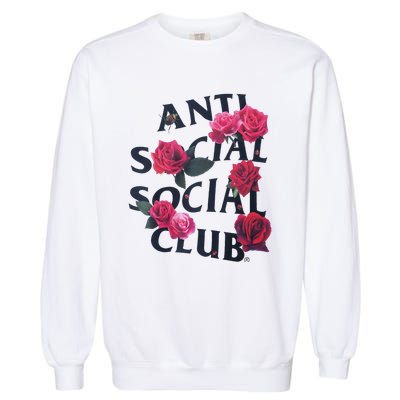 Antisocial Introvert I Hate People Antisocial Club Garment-Dyed Sweatshirt