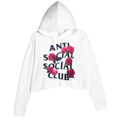 Antisocial Introvert I Hate People Antisocial Club Crop Fleece Hoodie