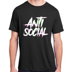 Antisocial Introvert I Hate People Antisocial Club EDM Adult ChromaSoft Performance T-Shirt