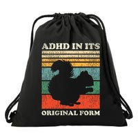Adhd In Its Original Form Squirrel Drawstring Bag