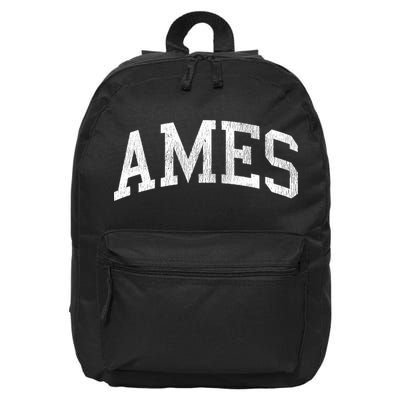Ames Iowa Ia Vintage Athletic Sports Design 16 in Basic Backpack