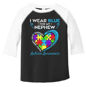 april in I Wear Blue For My Nephew Autism Month Toddler Fine Jersey T-Shirt