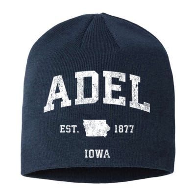 Adel Iowa Ia Vintage Athletic Sports Design Sustainable Beanie