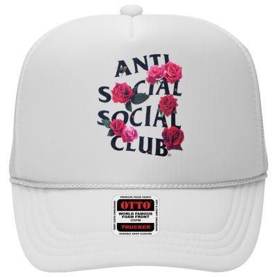 Antisocial Introvert I Hate People Antisocial Club High Crown Mesh Back Trucker Hat