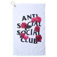 Antisocial Introvert I Hate People Antisocial Club Platinum Collection Golf Towel