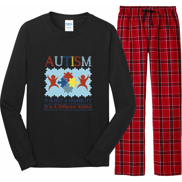 Autism It Is Not A Disability It Is A Different Ability Autism Awareness Month Long Sleeve Pajama Set