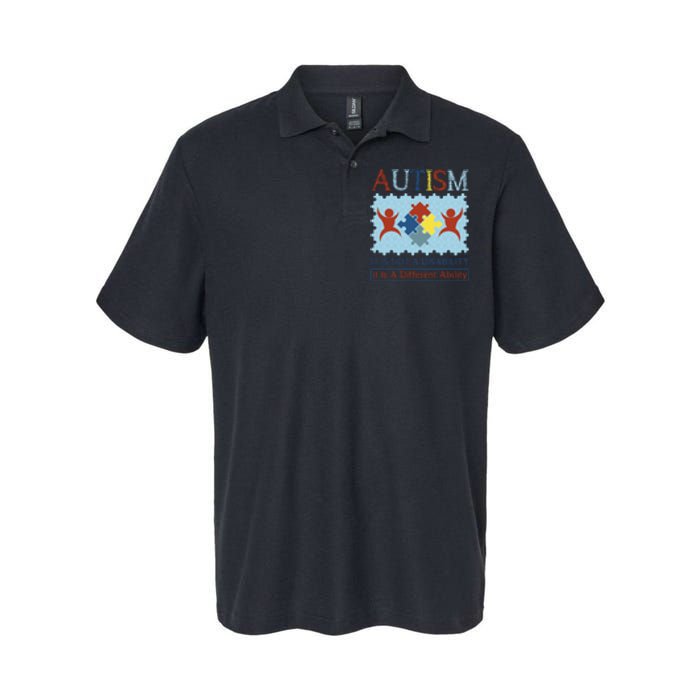 Autism It Is Not A Disability It Is A Different Ability Autism Awareness Month Softstyle Adult Sport Polo