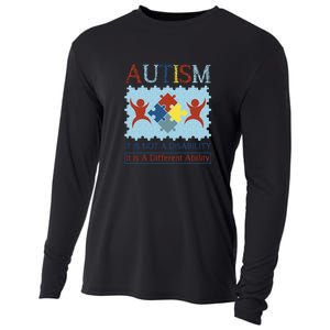 Autism It Is Not A Disability It Is A Different Ability Autism Awareness Month Cooling Performance Long Sleeve Crew