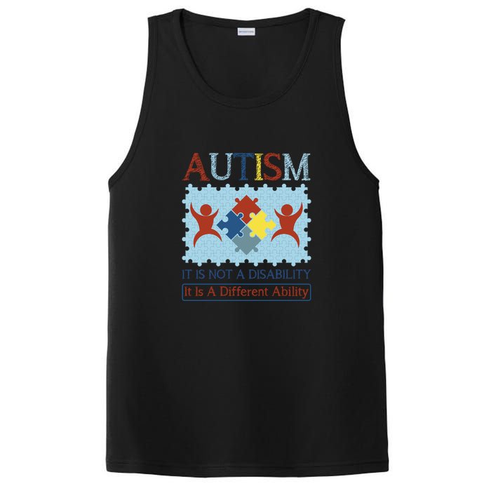 Autism It Is Not A Disability It Is A Different Ability Autism Awareness Month PosiCharge Competitor Tank