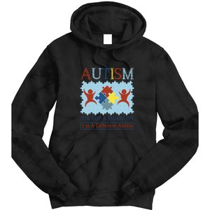 Autism It Is Not A Disability It Is A Different Ability Autism Awareness Month Tie Dye Hoodie