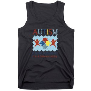 Autism It Is Not A Disability It Is A Different Ability Autism Awareness Month Tank Top