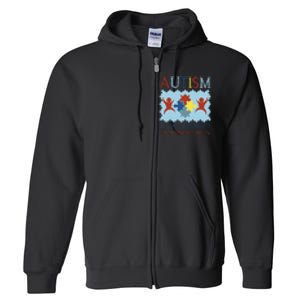 Autism It Is Not A Disability It Is A Different Ability Autism Awareness Month Full Zip Hoodie