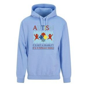 Autism It Is Not A Disability It Is A Different Ability Autism Awareness Month Unisex Surf Hoodie