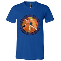 Assuming Im Just An Old Lady Bowling Was Your First Mistak Cute Gift V-Neck T-Shirt